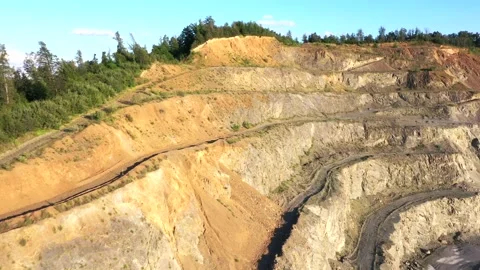 Granite quarry steps Stock Footage 140423043