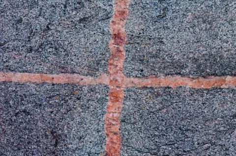 Granite with red cross Stock Photos