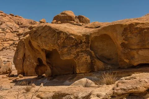 Granite rock formations at the Spitzkoppe in Namibia Stock Photos