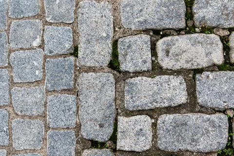 Granite stone block pavement texture background for graphic design Stock Photos