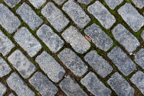 Granite stone block pavement texture background for graphic design Stock Photos