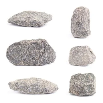 Granite stone isolated Stock Photos