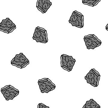 Granite stone rock vector seamless pattern Stock Illustration