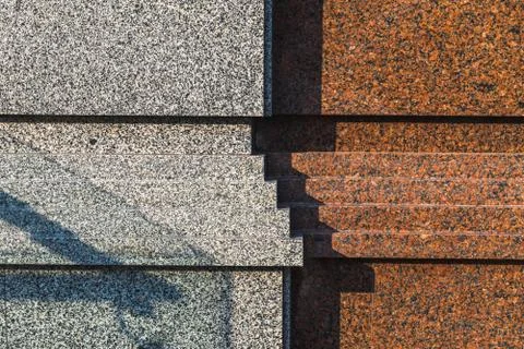 Granite wall of building Stock Photos