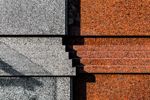 Granite wall of building Stock Photos