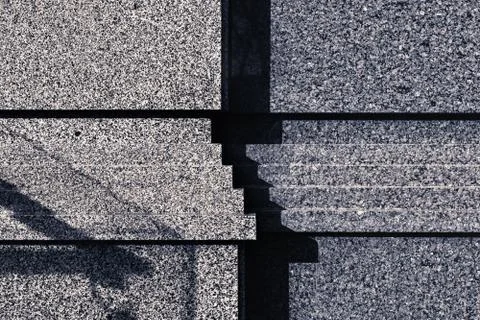 Granite wall of building Stock Photos