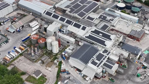 Grannagh meat processing and export hub, strategically located near Waterford 스톡 동영상 345010253