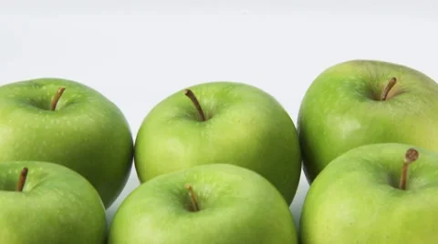 Granny Smith apples Stock Footage 8571998