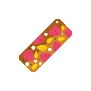Granola bar with fruit and nuts illustration Stock Illustration