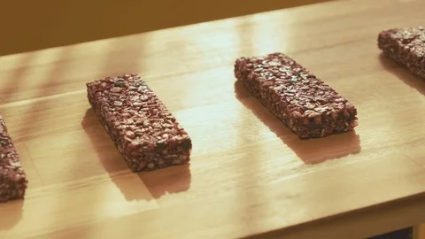 Granola Bars by Dolly Shot 4k Series Stock Footage 124995486
