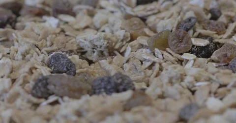 Granola texture, muesli texture | Stock Video | Pond5