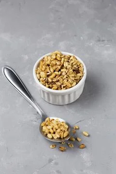 Granola tiger on the table. Stock Photos