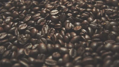 Granos de café, vista de cerca Stock Footage 133387341