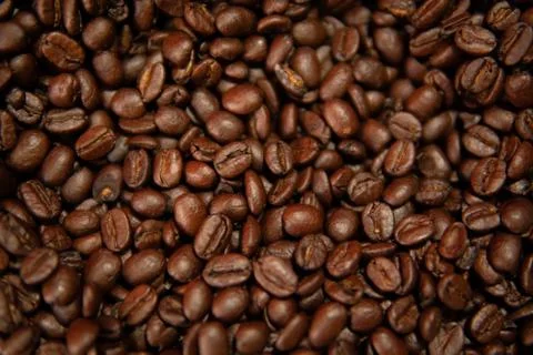 Granos de café, vista desde arriba Stock Photos