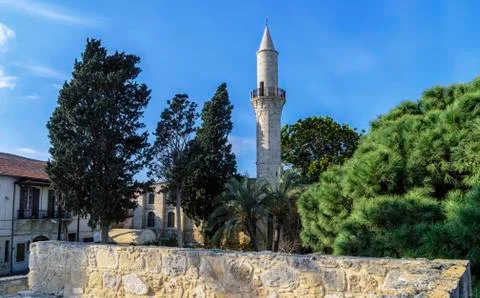 The Grans Mosque in Larnaca, Cyprus Stock Photos