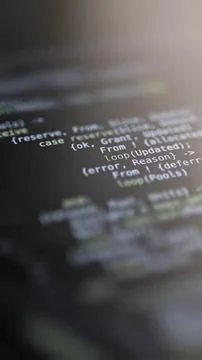 Grant and error branches over softly blurred pool update code Stockfoto's
