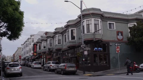 Grant And Vallejo Street Intersection San Francisco Godfather 1 Stock Footage 100530743