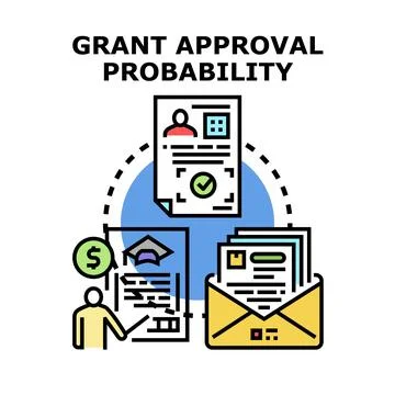 Grant approval probability cycle vector concept Stock Illustration
