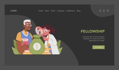 Grant concept. Flat vector illustration Stock Illustration