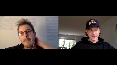 Grant McCord and actor Mcabe Gregg talk about film Teenage Badass - 2020 Video stock 140201456