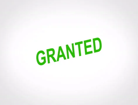 Granted Concept, words fall down on white background Stock Footage 42904924