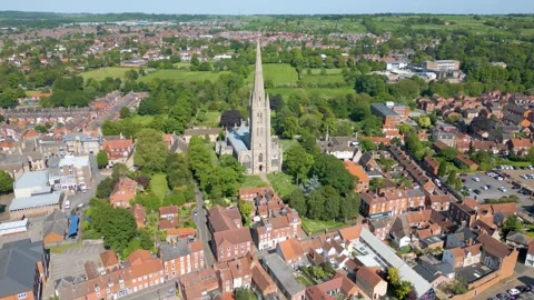 Grantham by drone Stock Footage 249934310