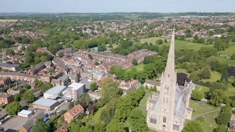 Grantham by drone Stock Footage 249934322