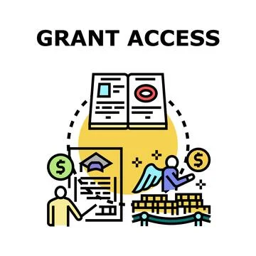 Granting access to education and financial support イラスト素材