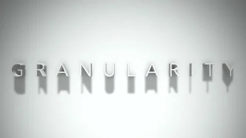 Granularity 3D title animation with shadows on a white background Stock Footage 297268665
