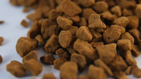 Granulated soluble coffee on a white background Stock Footage 88990389