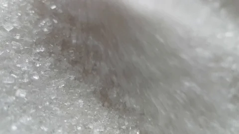 Granulated sugar, close up Stock Footage 124645439