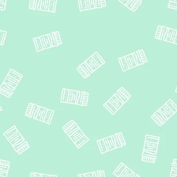 Granulated tea bottle line vector seamless pattern Stock Illustration
