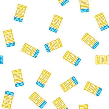 Granulated tea bottle vector seamless pattern イラスト素材