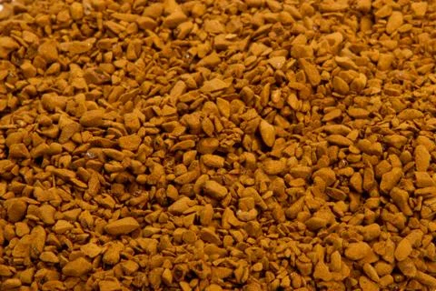 Granules of instant coffee Stock Photos