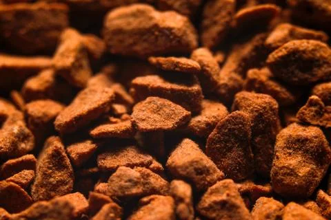 Granules of instant coffee texture background Stock Photos