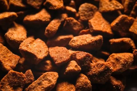 Granules of instant coffee texture background Stock Photos