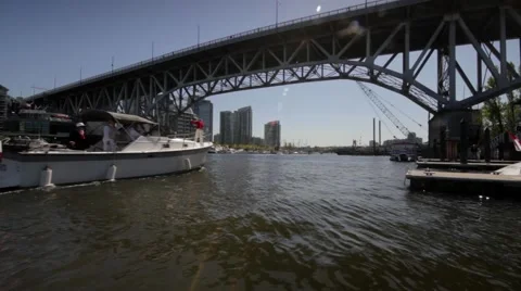 Granville Island Yacht Stock Footage 59124995