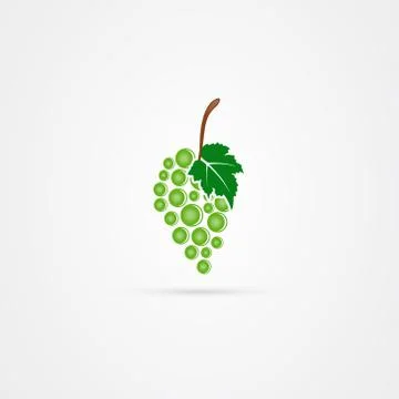 Grape and leaf icon vector design Illustrazione stock