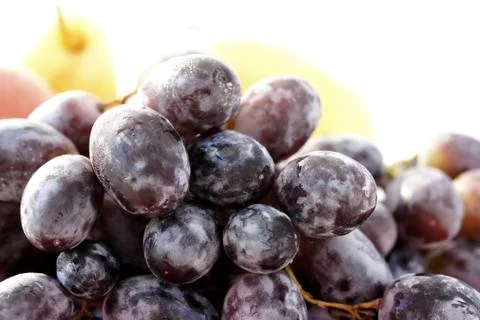 Grape and pear Stock Photos