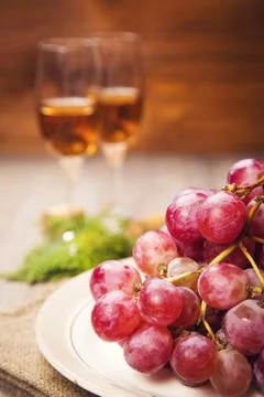 Grape and wine Foto stock