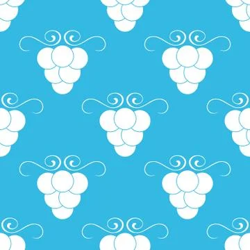 Grape blue pattern Illustrazione stock