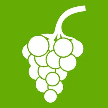 Grape branch icon green Stock Illustration