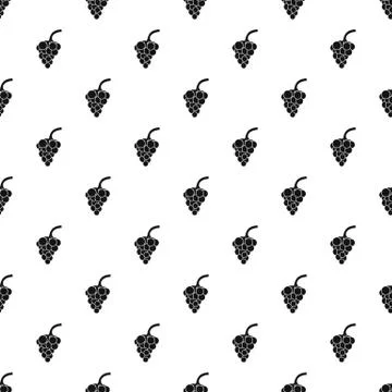 Grape branch pattern, simple style Stock Illustration