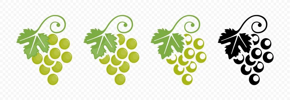 Grape bunch with grape leaf vector illustration Stock Illustration