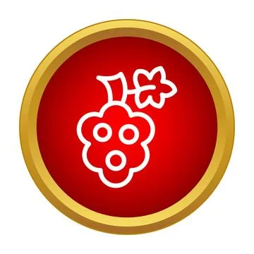 Grape bunch icon symbolizing vineyard and wine production Stock Illustration