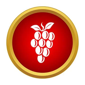 Grape bunch icon symbolizing wine harvest and vineyard Stock Illustration