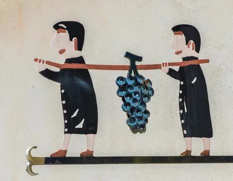 Grape Carry Two Man Stock Photos