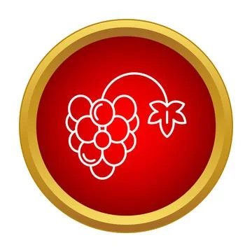 Grape cluster icon representing wine and harvest Stock Illustration