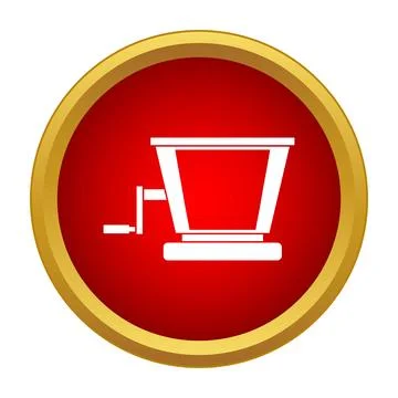 Grape crusher machine icon for winemaking process Stock Illustration