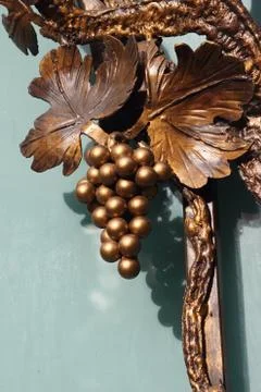Grape decoration in bronze Stock Photos